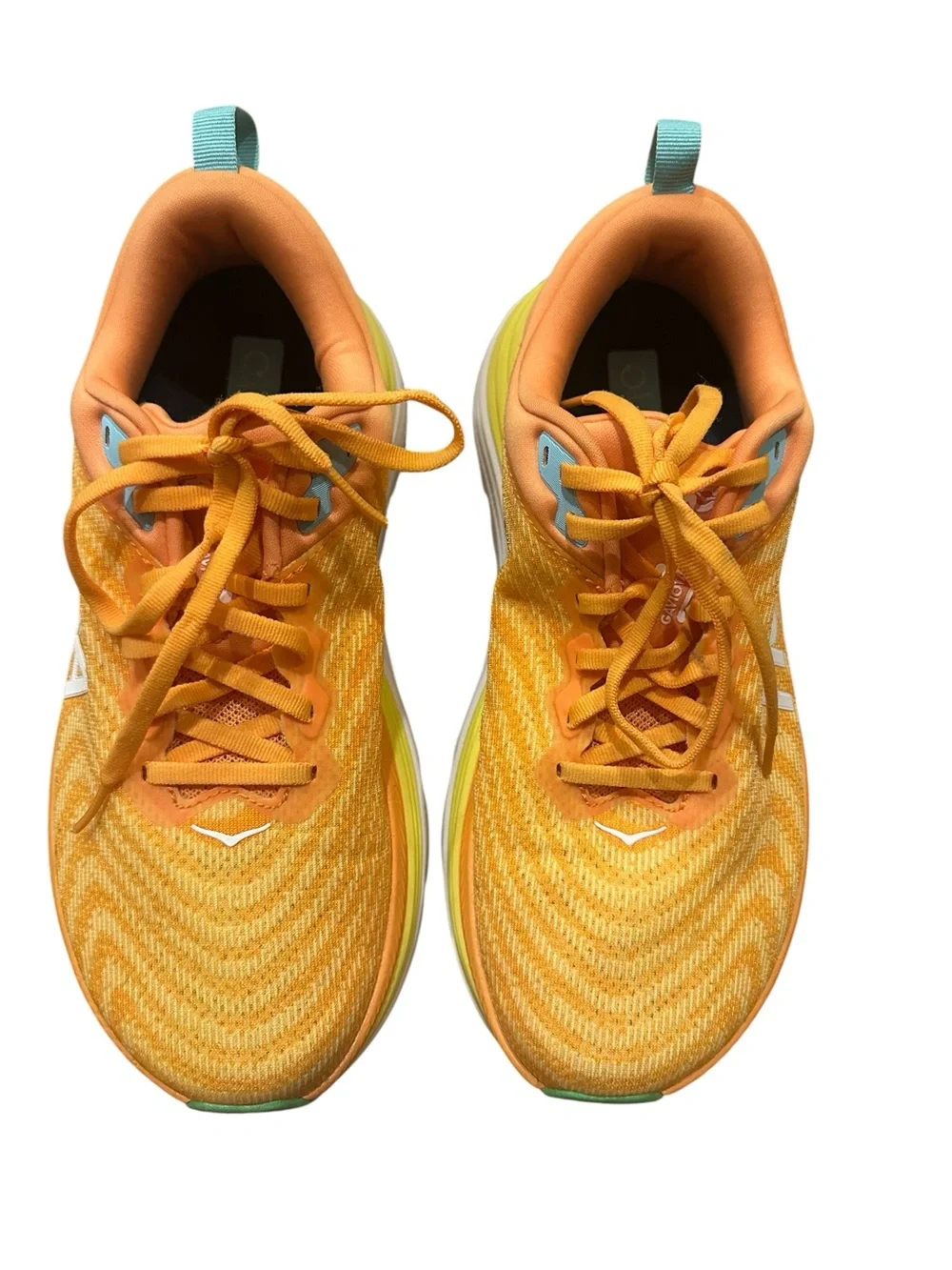 Hoka One One Gaviota 5 Men's Running Sneakers Size 7 2E Wide Solar Flare Orange